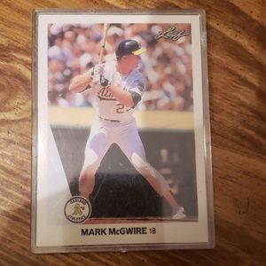 Mark mcguire 1990 leaf baseball card